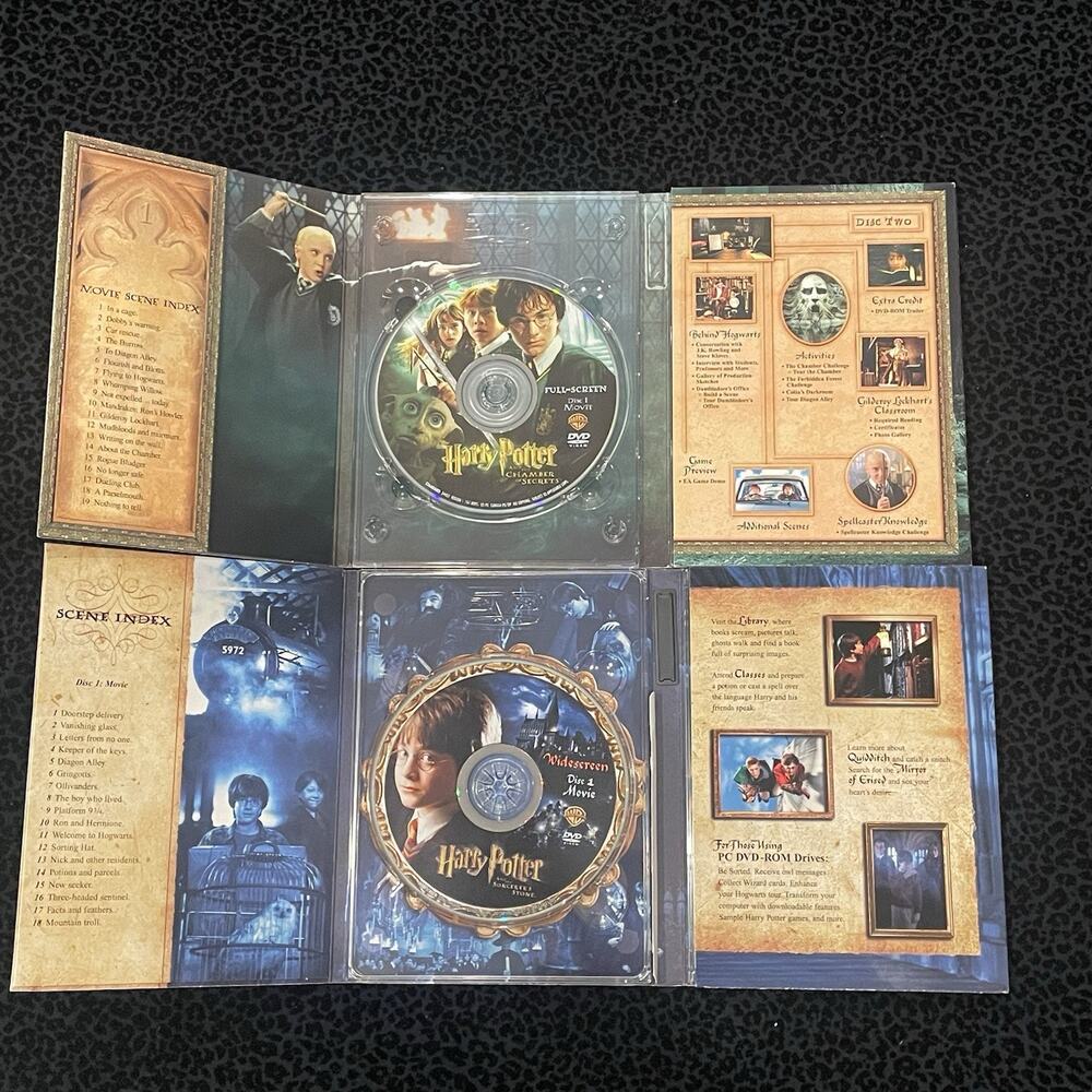Harry Potter DVD ROM Disc Set Of 2 The Sorcerers Stone The Chamber of Secrets - Picture 2 of 4